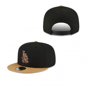 Los Angeles Angels Jet Black 9FIFTY Snapback Hat