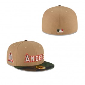Los Angeles Angels Just Caps Camo Khaki 59FIFTY Fitted Hat
