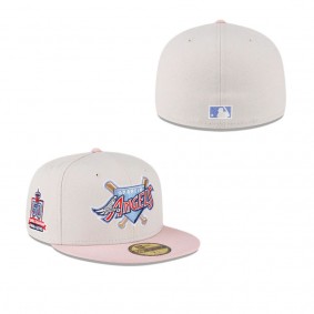 Los Angeles Angels Just Caps Stone Pink 59FIFTY Fitted Hat