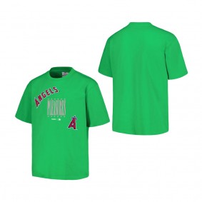 Men's Los Angeles Angels PLEASURES Green Repurpose T-Shirt
