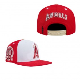 Los Angeles Angels Pro Standard Strawberry Ice Cream Drip Snapback Hat White Red