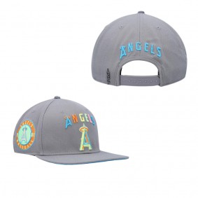 Los Angeles Angels Pro Standard Washed Neon Snapback Hat Gray
