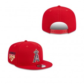 Men's Los Angeles Angels Red 2023 Fourth of July 9FIFTY Snapback Adjustable Hat