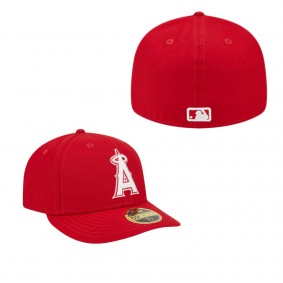Men's Los Angeles Angels Scarlet Low Profile 59FIFTY Fitted Hat