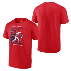 Men's Los Angeles Angels Shohei Ohtani Fanatics Branded Red 2023 AL MVP T-Shirt