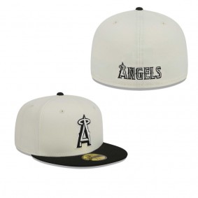 Men's Los Angeles Angels Stone Black Chrome 59FIFTY Fitted Hat
