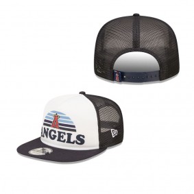 Men's Los Angeles Angels White Navy Gradient Golfer 9FIFTY Snapback Hat