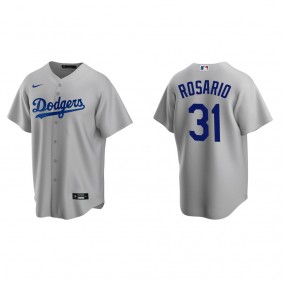 Men's Los Angeles Dodgers Amed Rosario Gray Replica Alternate Jersey