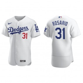 Men's Los Angeles Dodgers Amed Rosario White Authentic Home Jersey
