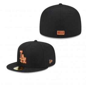 Men's Los Angeles Dodgers Black Metallic Pop 59FIFTY Fitted Hat