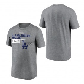 Men's Los Angeles Dodgers Nike Heather Charcoal 2023 Postseason Legend Performance T-Shirt