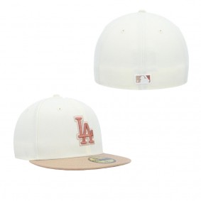 Men's Los Angeles Dodgers Cream Chrome Camel Rust Undervisor 59FIFTY Fitted Hat