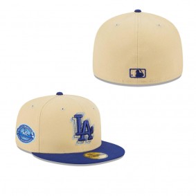 Men's Los Angeles Dodgers Cream Royal MLB NWE Illusion 59FIFTY Fitted Hat