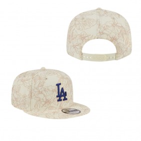 Men's Los Angeles Dodgers Cream Spring Training Leaf 9FIFTY Snapback Hat