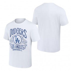 Men's Los Angeles Dodgers Darius Rucker Collection by Fanatics White Distressed Rock T-Shirt