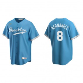 Men's Los Angeles Dodgers Enrique Hernandez Light Blue Cooperstown Collection Alternate Jersey