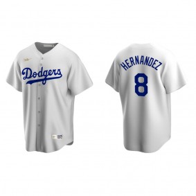 Men's Los Angeles Dodgers Enrique Hernandez White Cooperstown Collection Home Jersey