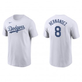Men's Los Angeles Dodgers Enrique Hernandez White Name Number T-Shirt