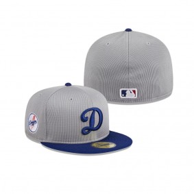 Men's Los Angeles Dodgers Gray 2024 Batting Practice 59FIFTY Fitted Hat