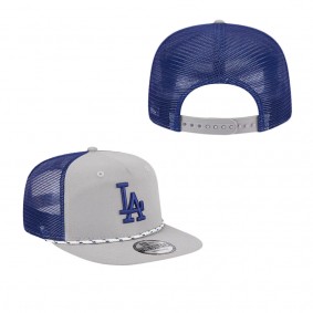 Men's Los Angeles Dodgers Gray Golfer Green Undervisor 9FIFTY Snapback Hat