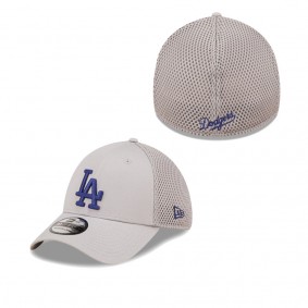 Men's Los Angeles Dodgers Gray Team Neo 39THIRTY Flex Hat