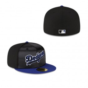 Los Angeles Dodgers Just Caps Black Satin 59FIFTY Fitted Hat