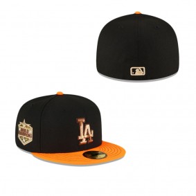 Los Angeles Dodgers Just Caps Orange Visor 59FIFTY Fitted Hat