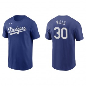 Men's Los Angeles Dodgers Maury Wills Royal Name & Number T-Shirt