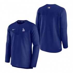 Men's Los Angeles Dodgers Nike Royal Authentic Collection Game Time Performance Half-Zip Top