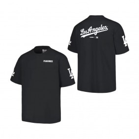 Men's Los Angeles Dodgers PLEASURES Black Team T-Shirt