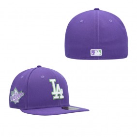 Men's Los Angeles Dodgers Purple Lime Side Patch 59FIFTY Fitted Hat