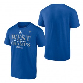 Men's Los Angeles Dodgers Fanatics Branded Royal 2023 NL West Division Champions Locker Room T-Shirt