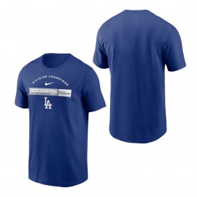 Men's Los Angeles Dodgers Nike Royal 2023 NL West Division Champions T-Shirt