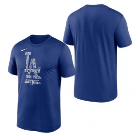 Men's Los Angeles Dodgers Royal 2024 MLB World Tour Seoul Series Legend Performance T-Shirt
