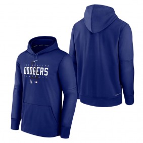 Men's Los Angeles Dodgers Royal Authentic Collection Pregame Performance Pullover Hoodie