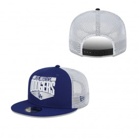 Men's Los Angeles Dodgers Royal White Base Trucker 9FIFTY Snapback Hat