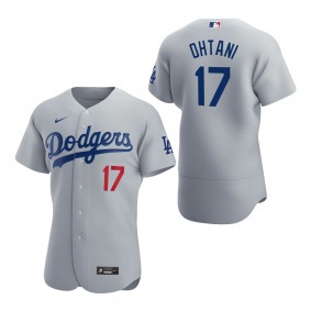 Men's Los Angeles Dodgers Shohei Ohtani Gray Authentic Alternate Jersey