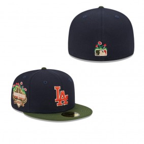 Los Angeles Dodgers Sprouted 59FIFTY Fitted Hat Navy
