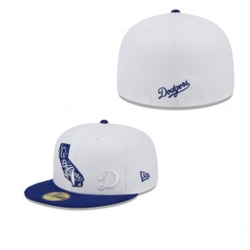 Men's Los Angeles Dodgers White Royal State 59FIFTY Fitted Hat
