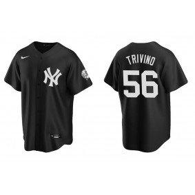 Men's New York Yankees Lou Trivino Black Replica Fashion Jersey