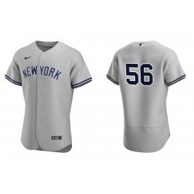 Men's New York Yankees Lou Trivino Gray Authentic Road Jersey