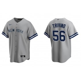 Men's New York Yankees Lou Trivino Gray Replica Road Jersey
