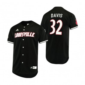 Louisville Cardinals #32 Henry Davis Black Replica Baseball Jersey