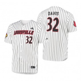 Louisville Cardinals #32 Henry Davis White Replica Baseball Jersey