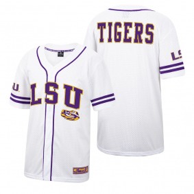 LSU Tigers White Purple Baseball Jersey