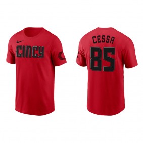 Luis Cessa Cincinnati Reds Nike Red 2023 City Connect T-Shirt