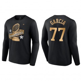 Luis Garcia Houston Astros Black 2022 World Series Champions Parade T-Shirt