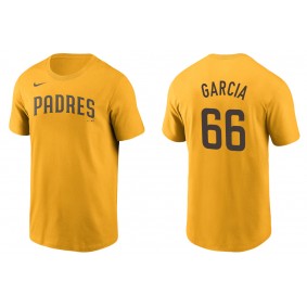 Men's San Diego Padres Luis Garcia Gold Name & Number T-Shirt