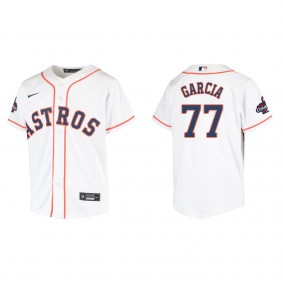 Luis Garcia Youth Houston Astros White 2022 World Series Champions Home Replica Jersey