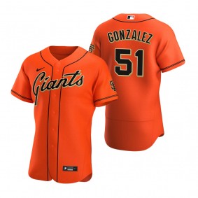 Men's San Francisco Giants Luis Gonzalez Orange Authentic Alternate Jersey